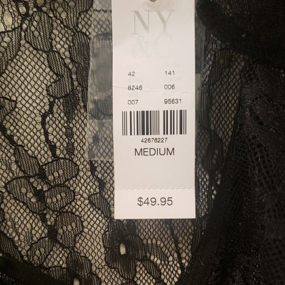 New York & Company Black Ruffled Long Sleeve Blouse - Picture 4 of 7